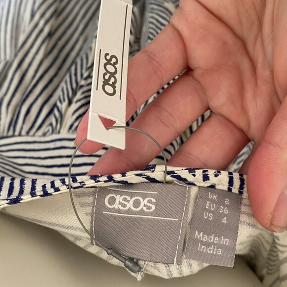 NWT! ASOS Geometric Print Midi Dress with Front Cutout - Picture 8 of 8